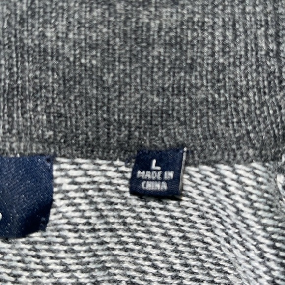 Toscano Gray Zip Up Sweater with High Collar size Large - Picture 7 of 9